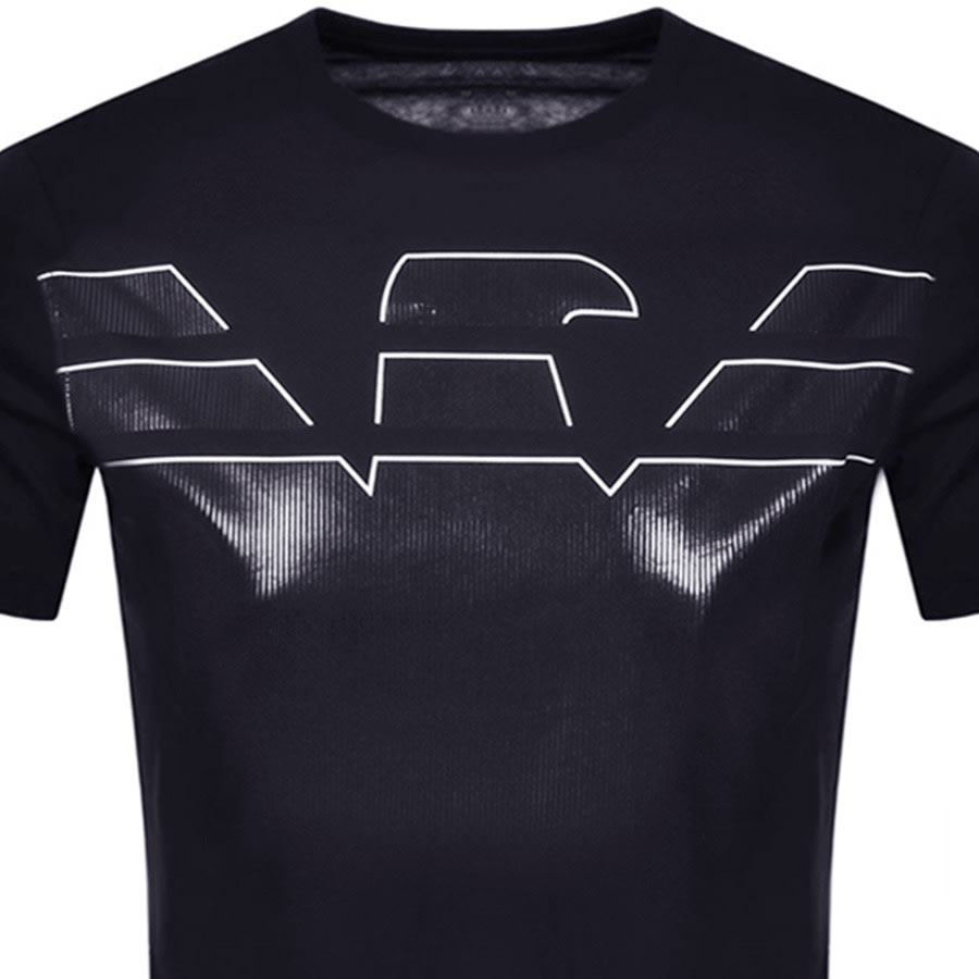 Alternative Image for ProductEmporio Armani Crew Neck Logo T Shirt Navy2